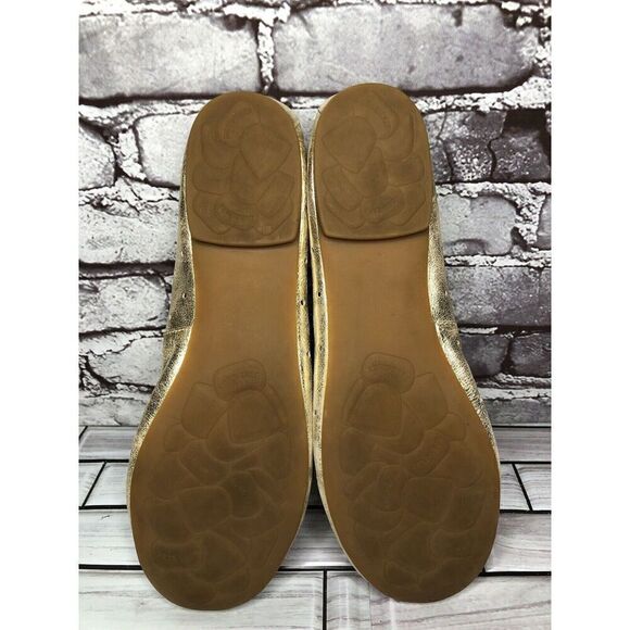 Kork Ease Metallic Gold Leather Perforated Ballet Flats Shoes Women Sz 11M US/43 - Picture 12 of 16